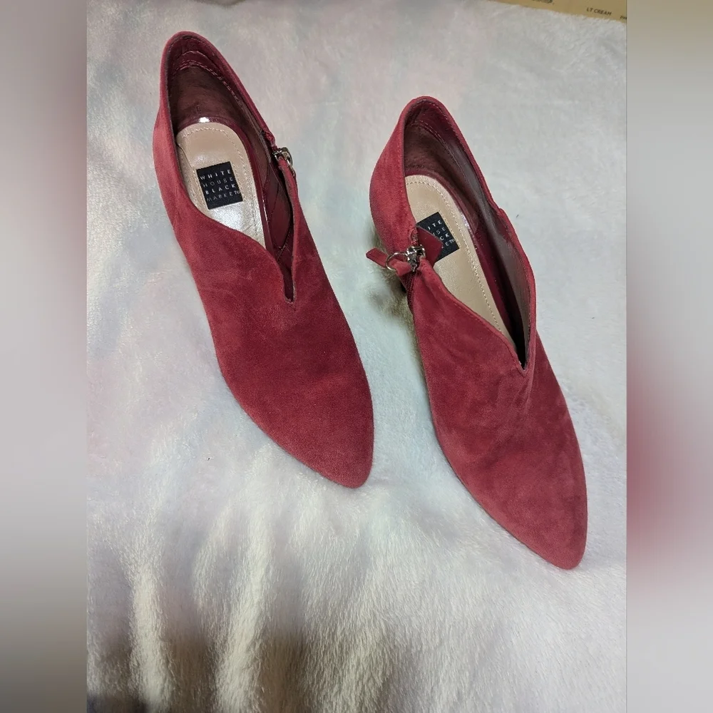 WHBM SUEDE BOOTIES, size 6.5